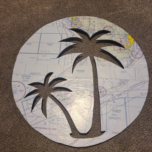 Palm Tree Flying Pilot Wall Decor